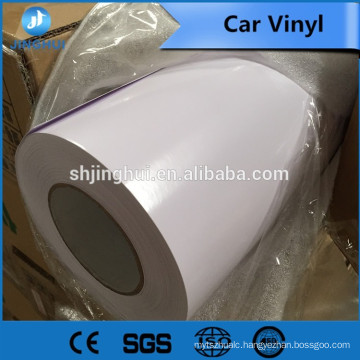 Transparent PVC film 1.52*50m 6mic 100g Liner Paper grey glue bus use self adhesive vinyl for Indoors print